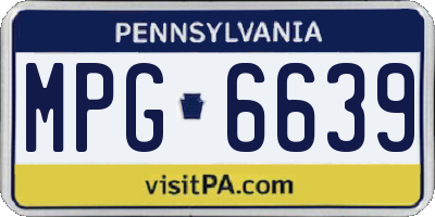 PA license plate MPG6639