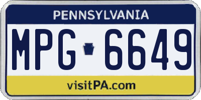 PA license plate MPG6649