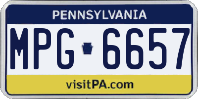 PA license plate MPG6657