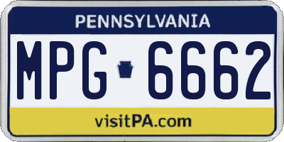 PA license plate MPG6662