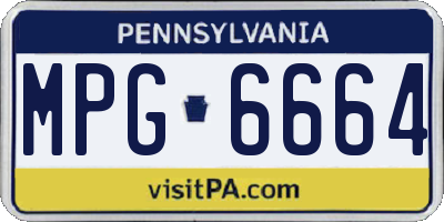 PA license plate MPG6664