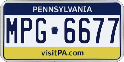 PA license plate MPG6677