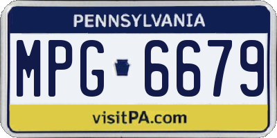 PA license plate MPG6679