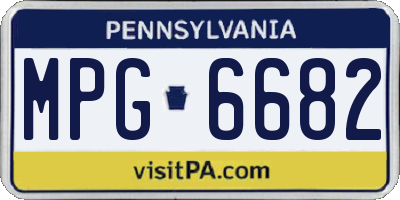 PA license plate MPG6682