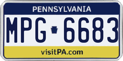 PA license plate MPG6683