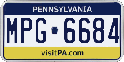 PA license plate MPG6684