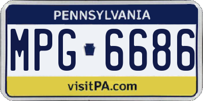 PA license plate MPG6686