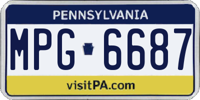 PA license plate MPG6687