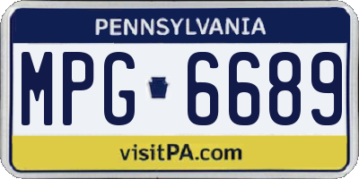 PA license plate MPG6689