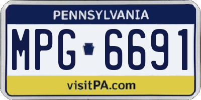 PA license plate MPG6691