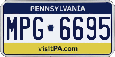 PA license plate MPG6695