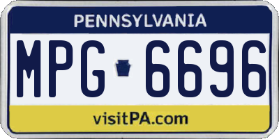 PA license plate MPG6696