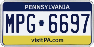PA license plate MPG6697
