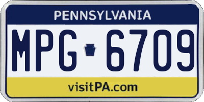 PA license plate MPG6709