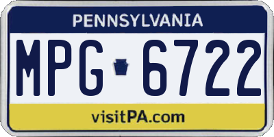 PA license plate MPG6722