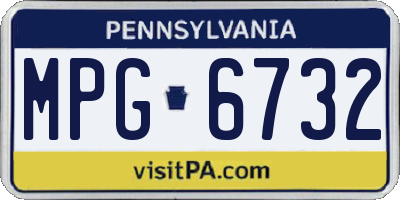PA license plate MPG6732
