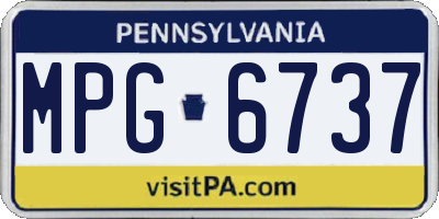 PA license plate MPG6737