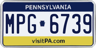 PA license plate MPG6739