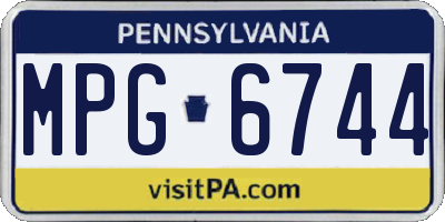 PA license plate MPG6744