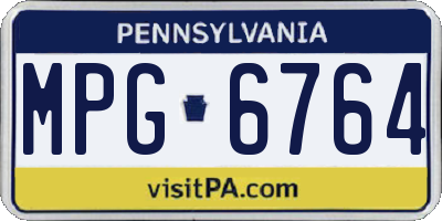 PA license plate MPG6764