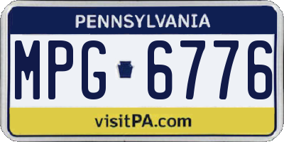 PA license plate MPG6776