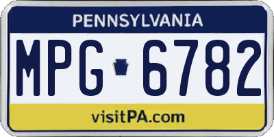 PA license plate MPG6782