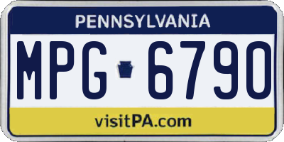 PA license plate MPG6790