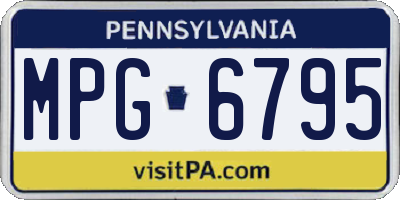 PA license plate MPG6795