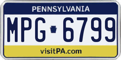 PA license plate MPG6799