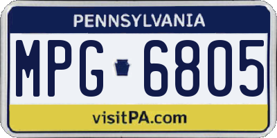 PA license plate MPG6805