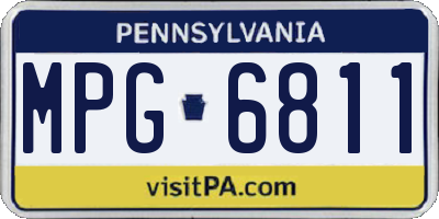 PA license plate MPG6811