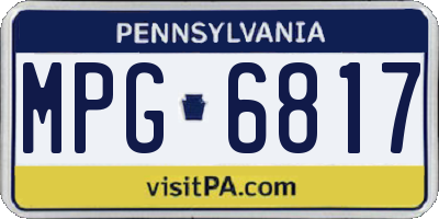PA license plate MPG6817