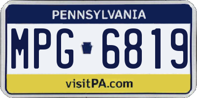 PA license plate MPG6819