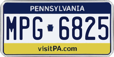 PA license plate MPG6825