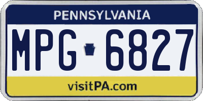 PA license plate MPG6827