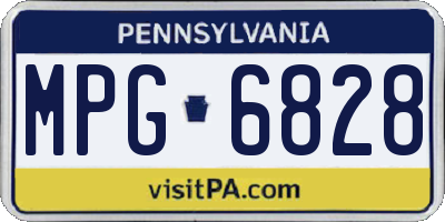 PA license plate MPG6828