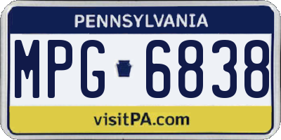 PA license plate MPG6838