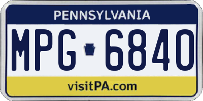 PA license plate MPG6840