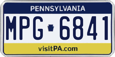 PA license plate MPG6841