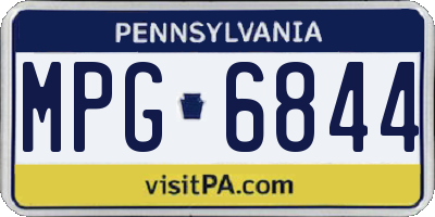 PA license plate MPG6844