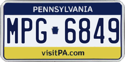 PA license plate MPG6849