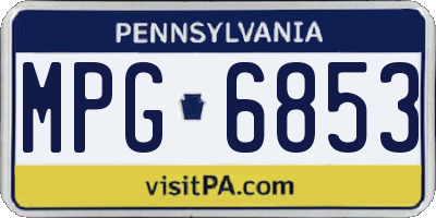 PA license plate MPG6853