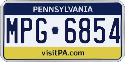 PA license plate MPG6854