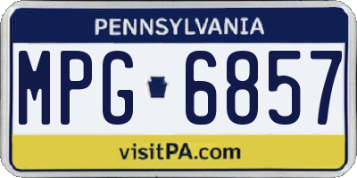 PA license plate MPG6857