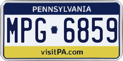 PA license plate MPG6859