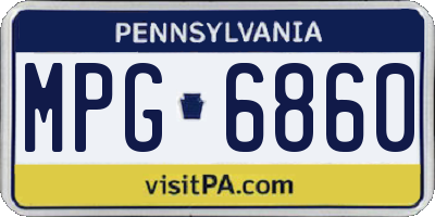 PA license plate MPG6860