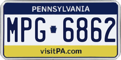 PA license plate MPG6862