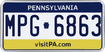 PA license plate MPG6863