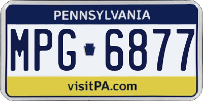 PA license plate MPG6877