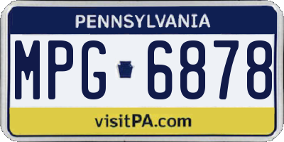 PA license plate MPG6878